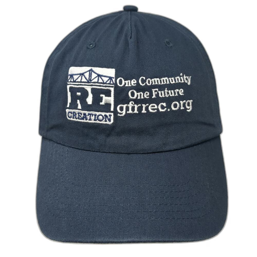 Hit 5 Panel Blue One Size Strapback Bridge Community Recreation Cotton hat